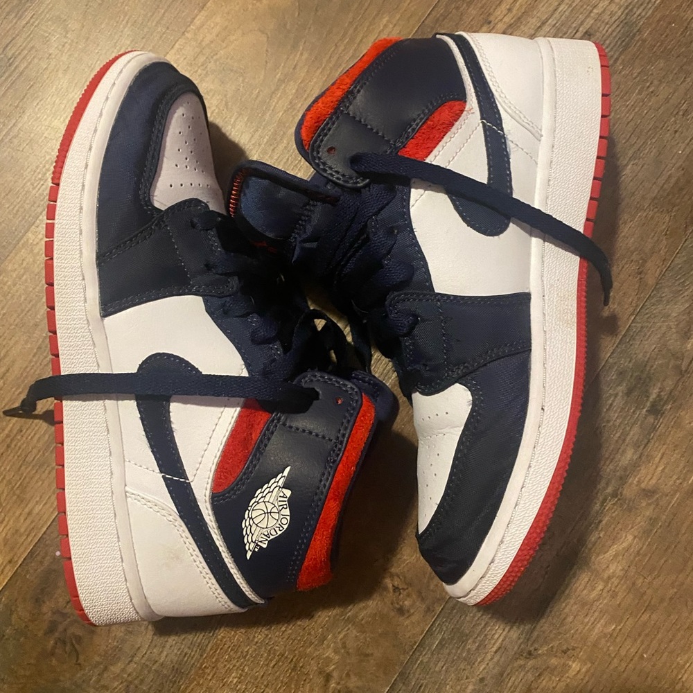 Navy blue and Red Air Jordan’s